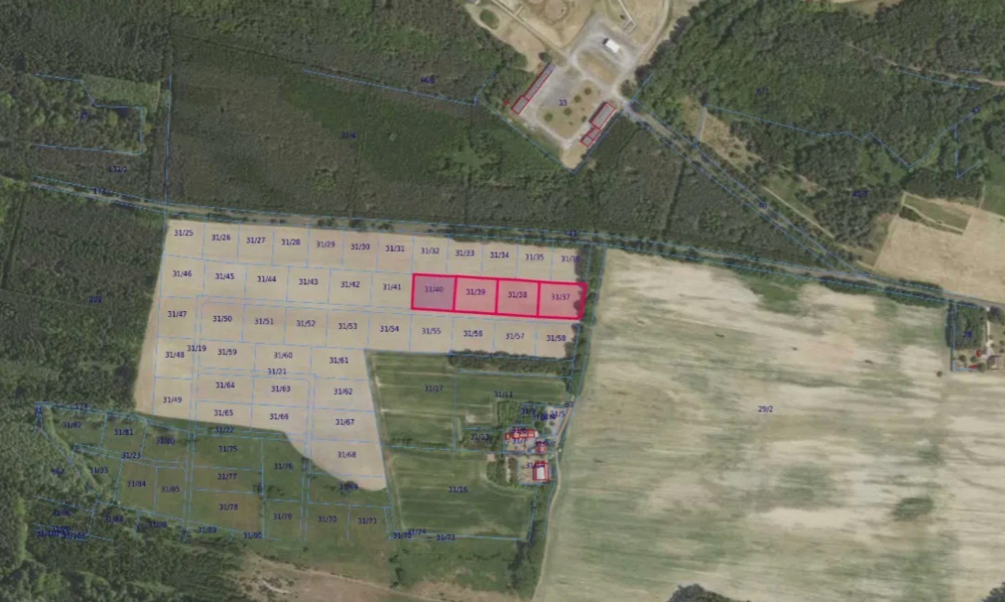 Grabowno Wielkie dz. 31/37, 31/38, 31/39, 31/40