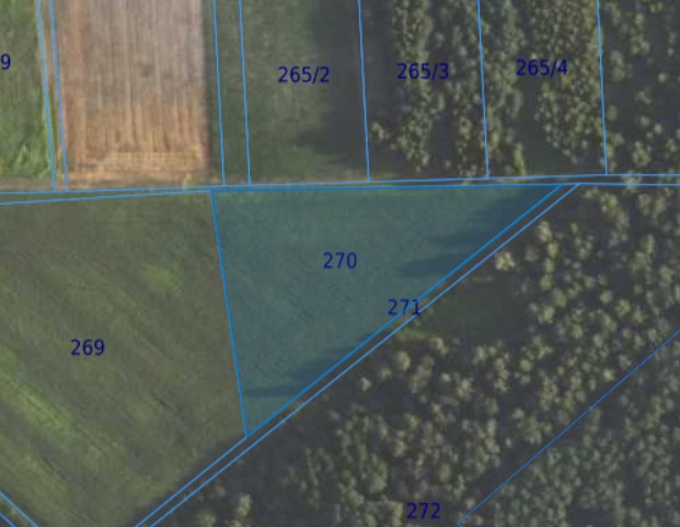 Działka| Grędzina dz 270 | 0,6400 ha