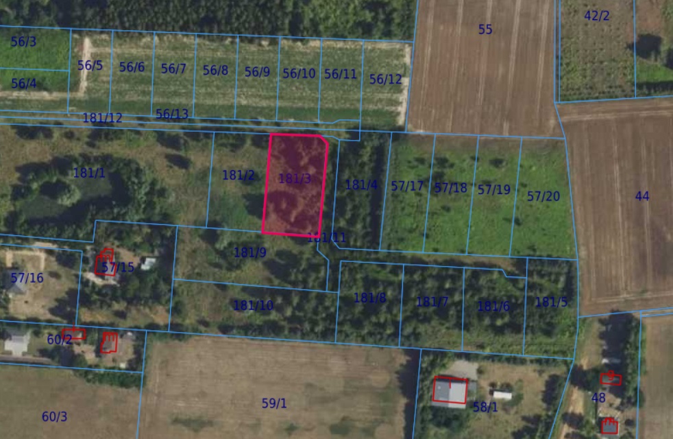 Działka | Cholewy dz. 181/3 | 0,2140 ha