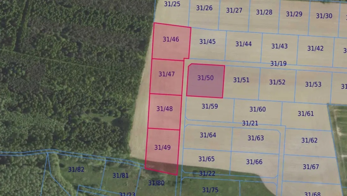 Grabowno Wielkie dz. 31/46, 31/47, 31/48, 31/49, 31/50