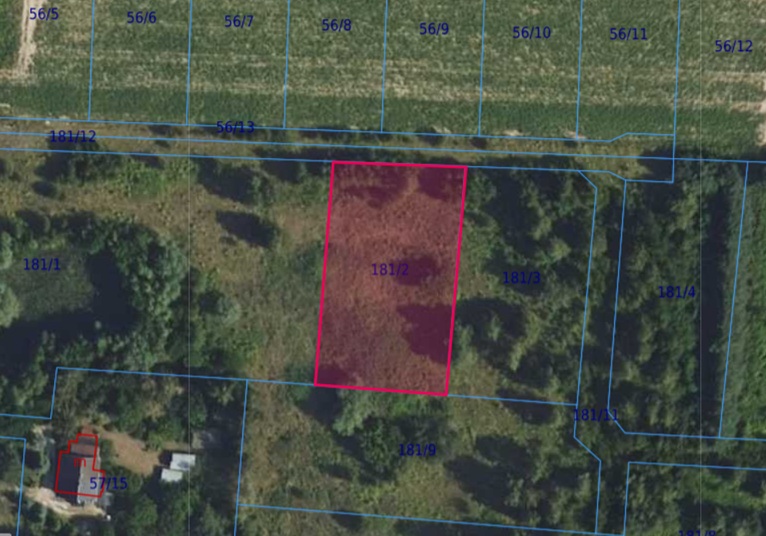 Działka| Cholewy dz 181/2 | 0,2095 ha