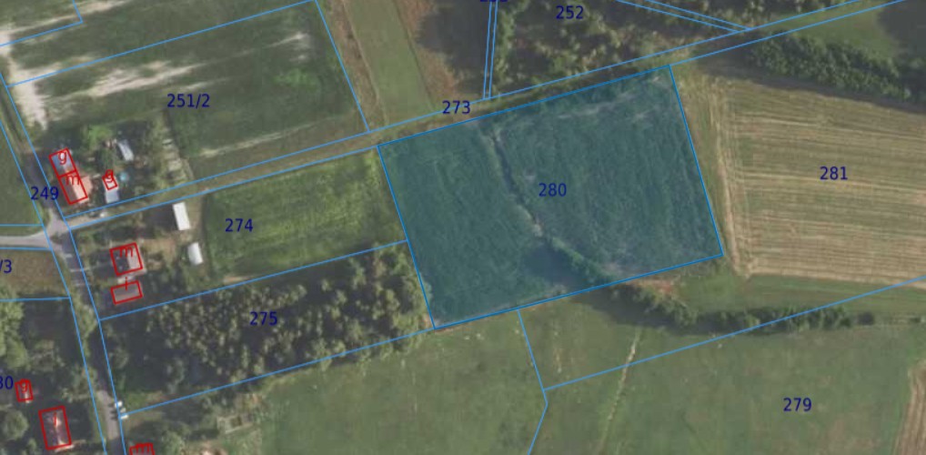 Działka| Grędzina dz 280 | 1,26 ha