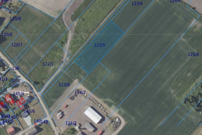 Działka| Dębina dz 123/5 |  0,3304 ha