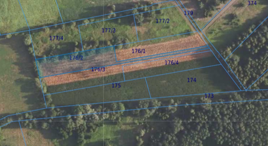 Działka| Grędzina dz 176/2 | 0,3677 ha