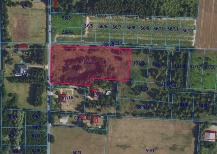 Działka| Cholewy dz 181/1 |  0,9190 ha