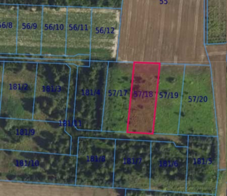Działka| Cholewy dz 57/18 | 0,1982 ha