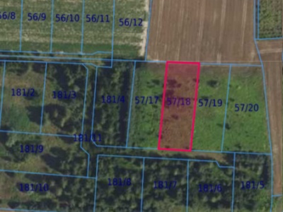 Działka| Cholewy dz 57/18 | 0,1982 ha