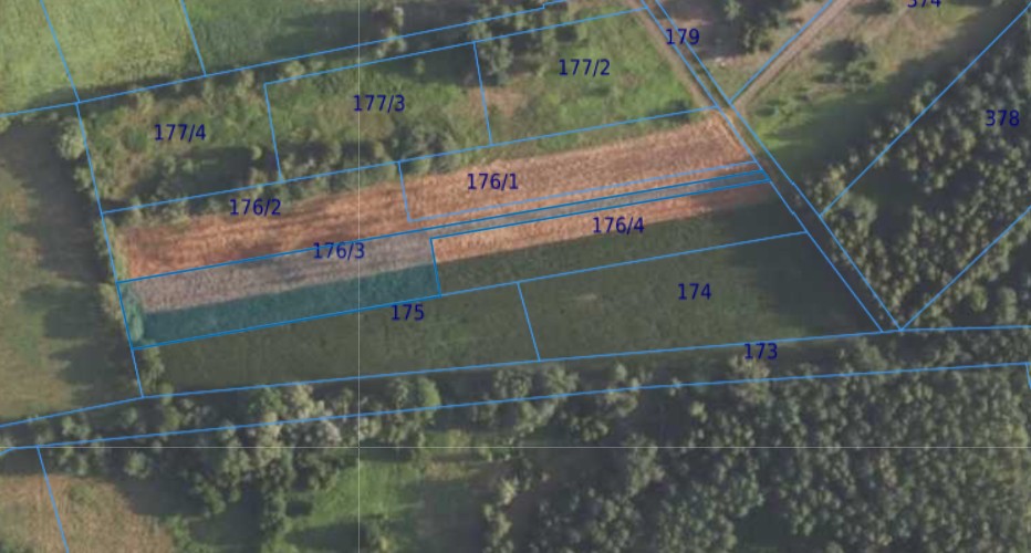 Działka| Grędzina dz 176/3 | 0,3676 ha