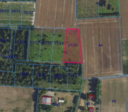 Działka| Cholewy dz 57/20 | 0,2561 ha