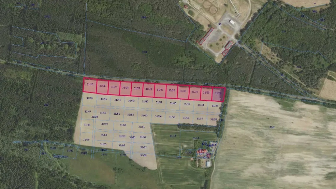 Grabowno Wielkie dz. 31/25, 31/26, 31/27, 31/28, 31/29, 31/30, 31/31, 31/32, 31/33, 31/34, 31/35, 31/36