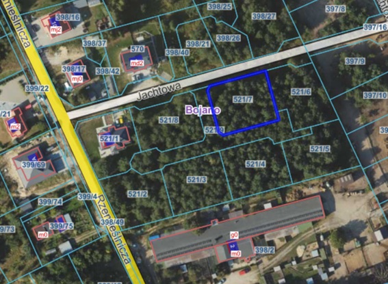 Działka | Bojano dz 521/7 | 0,1017 ha