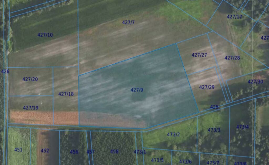 Działka| Grędzina dz 427/9| 1,9732 ha