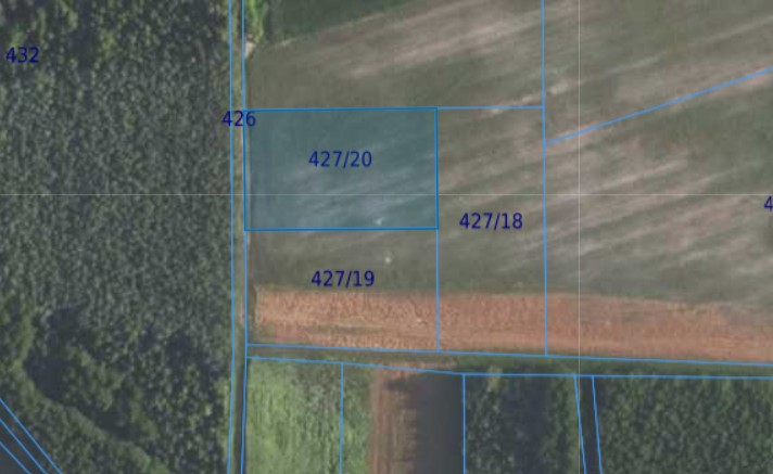 Działka| Grędzina dz 427/20 | 0,3501 ha