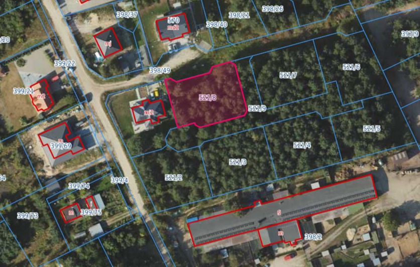 Działka | Bojano dz 521/8 | 0,1015 ha