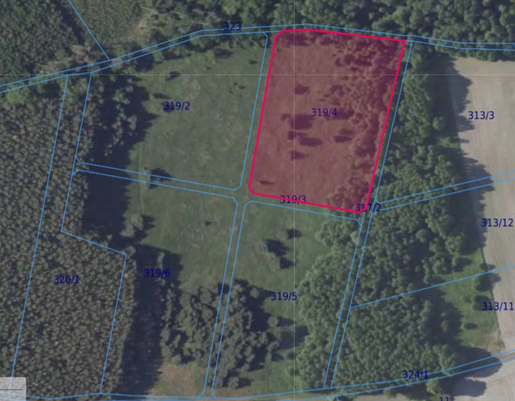 Działka| Chwałowice dz 319/4 | 1,2476 ha